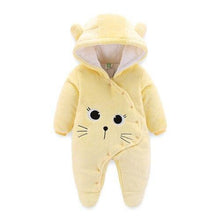 将图片加载到图库查看器，Newborn Winter Hoodie Baby Rompers Outwear Infant Baby Jumpsuit 3M -12M For Girls and Boys Winter Romper
