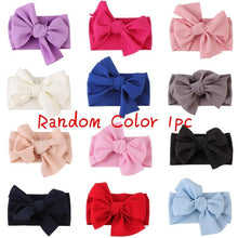 Load image into Gallery viewer, Elastic Candy Solid Color Head Wrap Newborn Head bands Bowknot Bows for Baby Girl Hair Accessories
