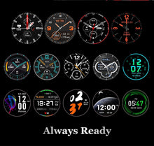 将图片加载到图库查看器，Modern Full Round Touch Display Smart Watch for Men In Business Luxury Style With IP68 Waterproof Protection and Heart Rate Blood Pressure Monitor 5 Days Standby Smartwatch
