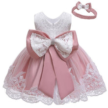 将图片加载到图库查看器，Luxury Modern Baby Girl Christmas Dress Newborn Baby Girls Bow Dresses For Baby 1st Year Birthday Party
