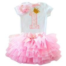 将图片加载到图库查看器，New Trend Dress For Baby Girls First 1st Birthday Baby Clothing Toddler Summer Clothes For Birthday Party
