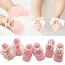 Load image into Gallery viewer, Baby Girl  Anti-Slip Cotton Bow Lace Flower Floor Socks Spring Socks Excellent Quality Everyday Wear
