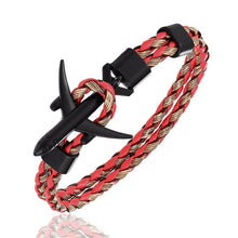 Load image into Gallery viewer, Modern Fashion Elegant Airplane Anchor Luxury Bracelets For Women Charm Leather Amazing Bracelets For Men Metal Hooks Hope homme jewelry Aviation style
