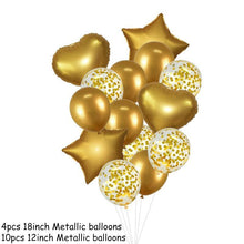 将图片加载到图库查看器，14Pcs Multi Confetti Balloons For Happy Birthday Party Balloons In Several Luxury Variant Helium Ballons For Celebrations for Boy Girls and  Babies party
