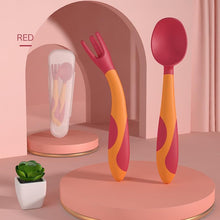 Load image into Gallery viewer, Baby Soft Silicone Spoon Infant Feeding Spoon Utensils Auxiliary Food Spoon Learn Eat Training Soft Spoon Children Tableware
