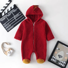 将图片加载到图库查看器，Luxury Modern Newborn Baby Boy/Girl Clothes Long Sleeve Hoddies Bear Zipper Baby Romper Clothes Autumn Winter Season For Kids and Baby
