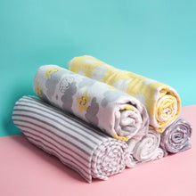 Load image into Gallery viewer, Baby Blanket Set 100% Cotton Flannel Baby Swaddles Soft Newborns Blankets Baby Blankets Baby Swaddle Wrap
