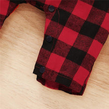 Load image into Gallery viewer, Spring Autumn Newborn Cotton  Casual classic Plaid Collar Jumpsuit for Baby Boys / Girls In Elegant Retro Modern Style

