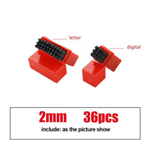 Load image into Gallery viewer, Letter &amp; Number Stamp Punch Set - Hardened Steel for Metal, Wood, Leather (A-Z, 0-9)
