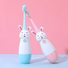Load image into Gallery viewer, New Electric Toothbrush Cartoon Pattern Teethbrush Electric Teeth Tooth Brush For Kids with Soft Replacement Head Vibrating Toothbrush for Children Boys and Girls Age 3-13 IPX7 Waterproof Christmas Gift for Kids
