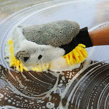 Load image into Gallery viewer, Large Microfiber Car Wash Mitt Waterproof Chenille Gloves Thick Car Cleaning Mitt Wax Detailing Auto Care Double-faced Glove
