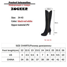 Load image into Gallery viewer, Designers Knee High Boots Women Fashion Zipper PU Leather Women's High Boots Winter Autumn Red White Long Shoes Woman Brand
