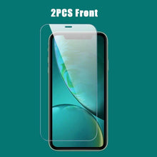 Load image into Gallery viewer, 3 In 1  2PCS Front+Back+Lens Full Cover Tempered Glass Film For iPhone 12 11 Pro Max Mini Screen Protector For iPhone 13 Pro Max Glass Temper Glass Film Temper Glass Film Premium HD Clarity Anti-Fingerprint/Scratch for iPhone
