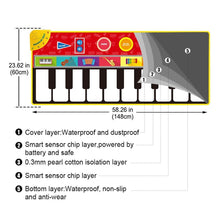 Load image into Gallery viewer, Big Size Music Piano Carpets &amp; 8 Instruments Guitar Accordion Violin Sounds  Musical Play Mat Educational Toy For Kids
