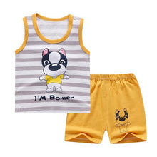 Load image into Gallery viewer, Modern Baby Short Sleeve Clothing Set For Boys And Girls Cotton Underwear SuitSummer Pajamas for Kids
