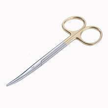 Load image into Gallery viewer, Ophthalmic stainless steel gold handle surgical scissors cosmetic plastic surgery instrument double eyelid tool 12.5/14.16cm
