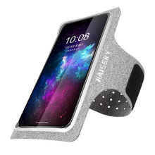 Load image into Gallery viewer, Running Gray Armband Sport Phone Case On Hand Mobile Holder Arm Band Wrist Bag For Workout
