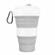 Load image into Gallery viewer, Camping Coffe Adjustable sizes Multi-colors New Collapsible Silicone Coffee Cup Mug Reusable High Temperature Water Cup Outdoor Travel 550ml
