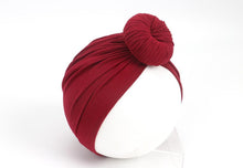 Load image into Gallery viewer, Newborn Toddler Kids Turban Cotton Beanie Hat Winter Cap Knot Solid Soft Sleeping Caps For Kids
