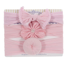 Load image into Gallery viewer, Fashion Baby Nylon Bow Headband Newborn Bowknot Round Ball Head wrap Flower Turban Girls Hair Bands Bow For Kids
