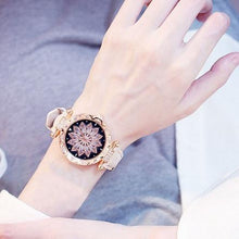 将图片加载到图库查看器，Women Elegant Popular Watch Set Starry Sky Ladies Bracelet Watch Casual Leather Sports Quartz Wristwatch For Women and Girls
