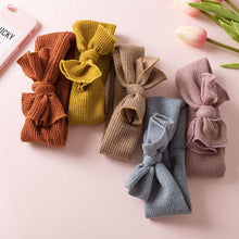 将图片加载到图库查看器，Luxury Modern Designer Baby Headband Girl Knitted Hair Accessories Toddler Knotted Turban Newborn Hair Bows Headwrap
