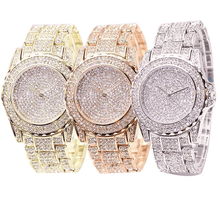 Load image into Gallery viewer, Fashion Watch Women Luxury  Round Quartz Watch Wrist Watches for Women Shiny Gold Sliver Watches  Wrist Watch For Ladies Gift

