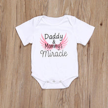 将图片加载到图库查看器，Newborn Kids Baby Girls Boys Clothes Father's Day Letter Print Romper Bodysuit For Baby For Girls And Boys Dadies &amp; Momies Miracle Print
