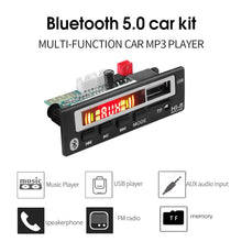 将图片加载到图库查看器，KEBIDU Bluetooth5.0 MP3 WMA WAV Decoder Board 5V 12V Wireless Audio Module Color Screen USB TF FM Radio For Car accessories
