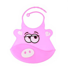 将图片加载到图库查看器，Silicone Baby Bibs waterproof Baby Saliva Towel Animal Adjustable Cloths Bandana Soft Feeding Cartoon Bib For Kids
