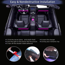 Load image into Gallery viewer, Lights LED Car Strip Lights with Two-Line Waterproof Design RGB LED Strip Light With USB Wireless Remote Music Control Multiple Modes For Auto Car
