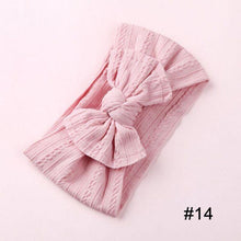 Load image into Gallery viewer, Modern Braid Nylon Bow Knot Solid Wide Nylon Headbands Turban Baby Girls Head Wrap For Girls
