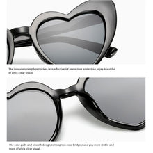 将图片加载到图库查看器，Elegant Retro  Love Heart Sunglasses Women Big Frame Personality Sunglasses Fashion Cute Retro Cat Eye Vintage Sunglasses  For Women and Girl
