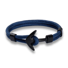 将图片加载到图库查看器，Stainless Steel Anchor Bracelets Luxury For Men Nautical Survival Rope Chain Paracord Bracelet Male Wrap Metal Sport Hooks

