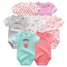 Load image into Gallery viewer, Unisex Newborn Baby Rompers Clothing Infant Jumpsuits 100%Cotton Children 7Pcs/Lot Set for Girls and Boys Jumpsuits For Kids
