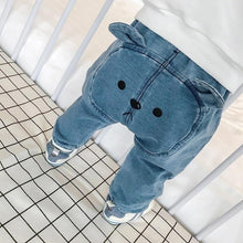 将图片加载到图库查看器，Cute Baby Pants Jeans Fashion Baby Boys Girls Pants Animal Print Long Trousers Bottoms Kids Trousers Children Pant
