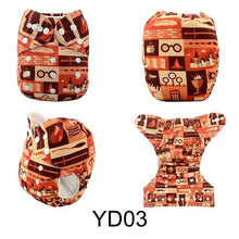 将图片加载到图库查看器，ModernLuxury Printed Baby Cloth Diaper Reusable Cloth Nappy Snap Adjustable Pocket Diaper Nappies For Baby Kids
