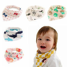 Load image into Gallery viewer, Baby Bibs Waterproof Triangle Cotton Cartoon Child Bibs Dribble Bibs Newborn Slabber Absorbent Cloth For Kids
