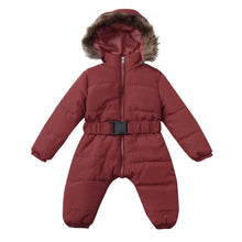 将图片加载到图库查看器，Winter Clothes For Infant Baby Hooded Warm Thick Snowsuit Jumpsuit Romper for Boys and Girls  Style
