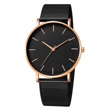 将图片加载到图库查看器，STEVVEX Women Watch Rose Gold  Style Women's Mesh Belt ultra-thin Fashion para Luxury Wrist Watches For Women and Girls
