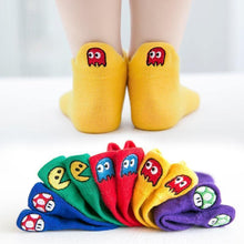 将图片加载到图库查看器，5Pairs Cartoon Embroider Multicolor Summer Spring Newborn Boy Kids Baby Girls Breathable Socks For Kids
