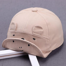 Load image into Gallery viewer, Cartoon Bear Baby Hat Cap Adjustable Baseball Cap Cute Striped Cotton Kids Sun Hat for Baby Boys
