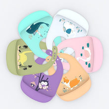 Load image into Gallery viewer, Adjustable Oil-proof  Food Grade Silicone Drool bib Soft And Comfortable Saliva Towel Lunch Baby Bib For Babies and Kids
