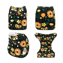 将图片加载到图库查看器，ModernLuxury Printed Baby Cloth Diaper Reusable Cloth Nappy Snap Adjustable Pocket Diaper Nappies For Baby Kids

