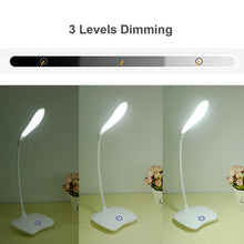 Load image into Gallery viewer, STEVVEX Reading Table Lamp LED Stand Desk Lamp With Rechargeable Battery Levels Brightness Study Reading Desk Lamp For Student Office
