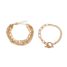 Load image into Gallery viewer, Bohemian Geometric Crystal Multi Layer Bracelets Bangles Charm Adjustable Lasso Bracelet Set For Women Luxury  Jewelry Gifts
