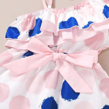 Load image into Gallery viewer, Baby Girl Dress Cute Dot Sleeveless Newborn Bowknot Dress with Headband Set Princess Baby Girl Party Clothes In Modern Design
