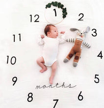 Load image into Gallery viewer, Newborn baby Monthly Growth  Blanket Photography Props Background Cloth For Baby
