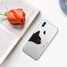 将图片加载到图库查看器，Cute black cat Phone Case for iphone 13 11 12 pro XS MAX 8 7 6 6S Plus X 5S SE 2020 XR case  Cute Cat Slim Fit Glossy Stylish Cover Soft Shockproof Phone Case
