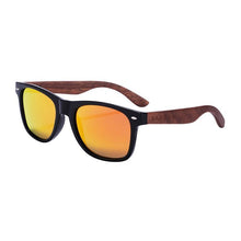 将图片加载到图库查看器，High Quality Bamboo Handmade Walnut Sunglasses For Men and Women with  Anti-Reflect Mirror Sunglasses With  UV400 Protection
